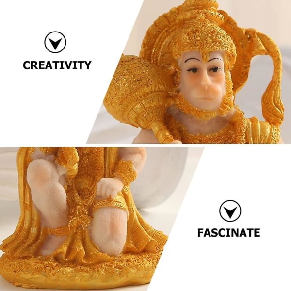 Ramayana Hanuman patsas jumala Lord Hanuman hahmo Idol Murti Pooja veistos Palvoja Lord Rama pyhäkkö Buddha, kodin sisustukseen
