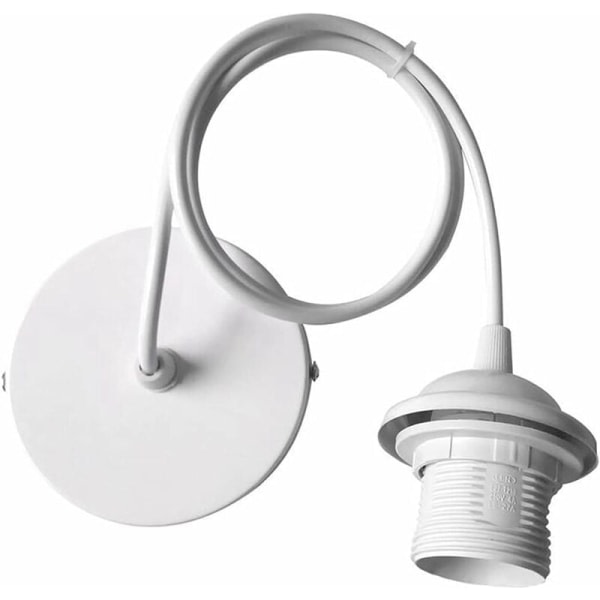 Vintage taklampa sæt industriell stil retro moderne E27 bas lampholdere tyg kabel tak ros kabel taklampa sæt