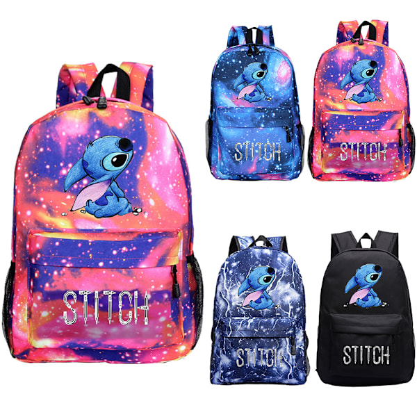 Stitch-reppu Lapsille Koululaukku Opiskelijat Pojat Kirjakassi Matkalaukku B