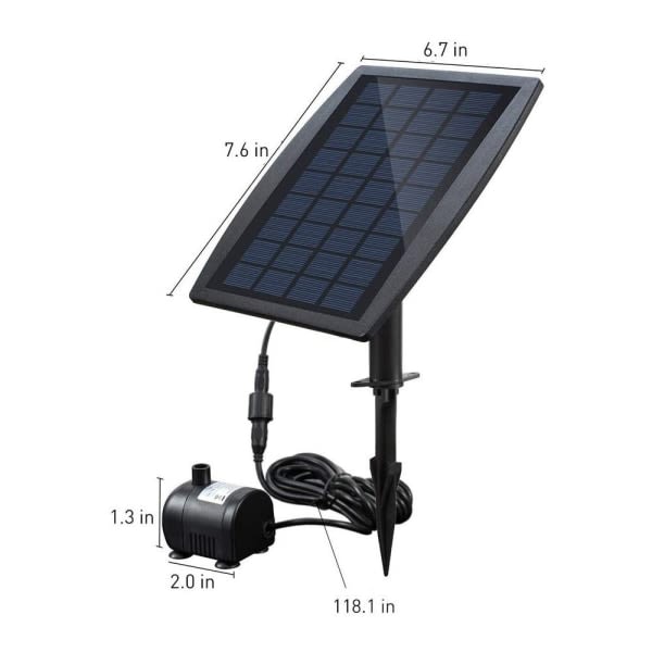 IC borstlös solpump för damm, solfontän, vattenpump med solenergi