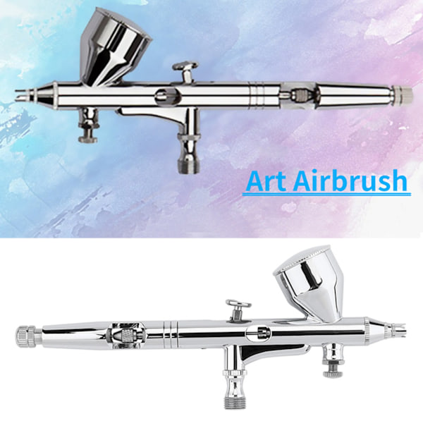 Kunst sprøjtepistol til kage/spik/model - Dual Action Airbrush Kit med 0,2 mm/0,3 mm/0,5 mm nål