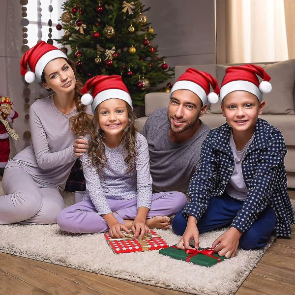 12 stycken julhatt tomtehatt julhelgshatt för Acsergery vuxna jultomtehattar present