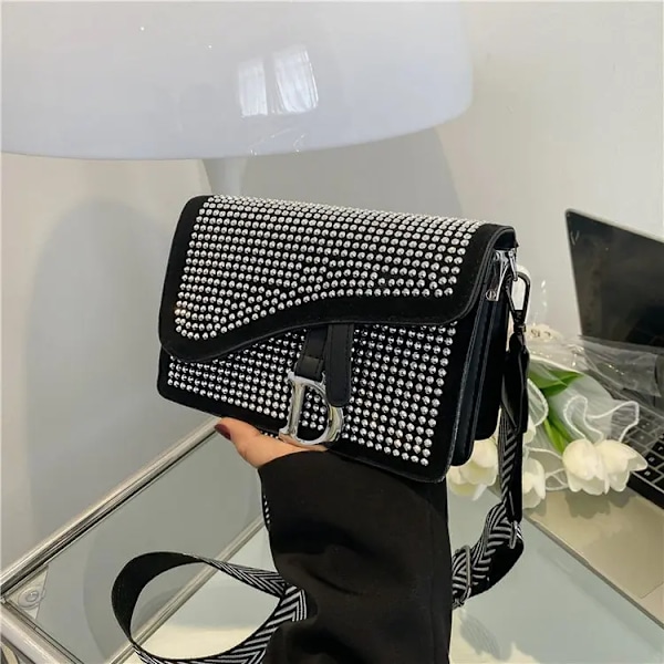 Dametaske Trend højkvalitets tyk kæde Bright Diamond Luksus Designer Crossbody-tasker Mode sadeltaske Type 8 Type 8 L21cm W14cm H6cm