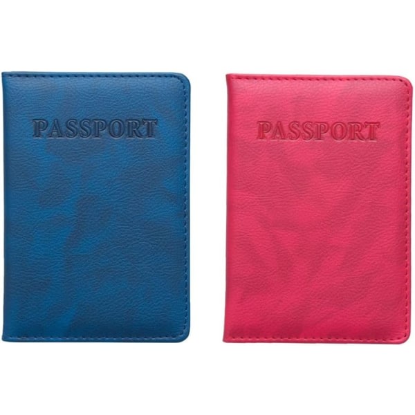 Passport Protector PU Läder Passhållare för biljett, 2 st