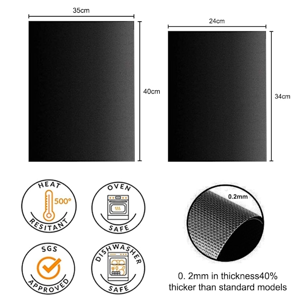 2-pakkia Grillmattoja ja Uusiokäyttöisiä BBQ-Grillisäleitä 2+1