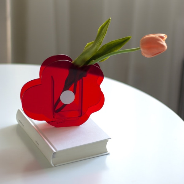 Multifunktionelle søde blomster i moderne moderne design akryl klar vaser til hjemmekontor Gula blommor vaser