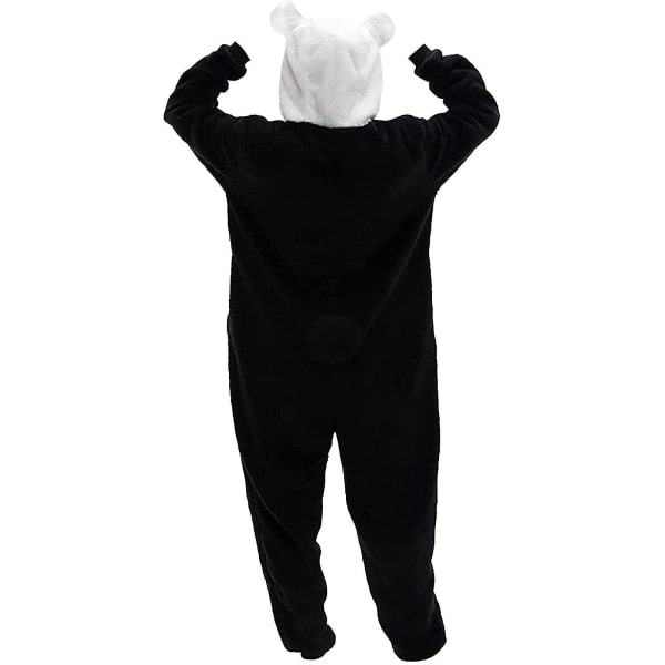 Unisex Adult Bear Sleepwear Onesie Winter Pocket Loose Funny Thicken Pyjamas -ge white 2XL