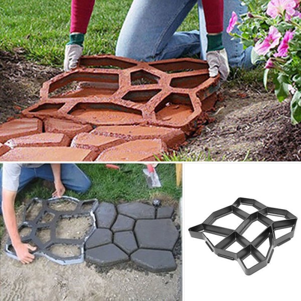 Floor Path Makerform Form Återanvändbar form - DIY-beläggning Hållbar för trädgårdsgräsmatta