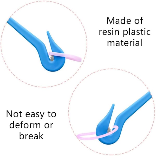 2 kpl Muovinen Joustava Hiusharjan Poistaja Kannettava Hiusharjan Leikkuri (Sininen + Ruusunpunainen)