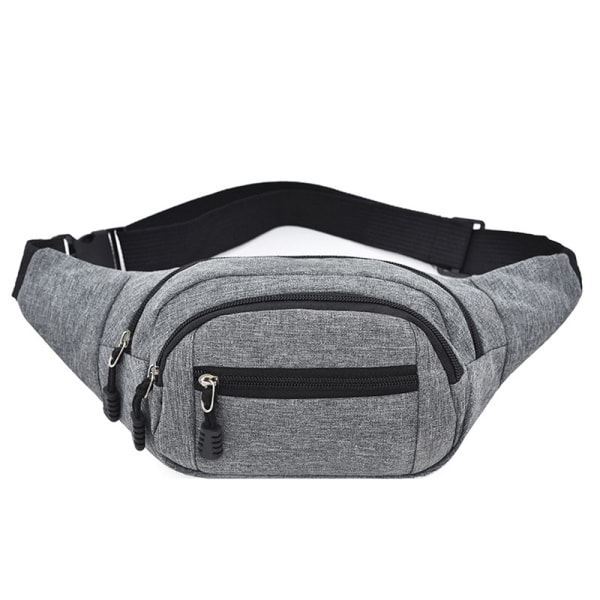 Casual Multifunktionel Bæltetaske Herr Dam Fanny Pack light gray