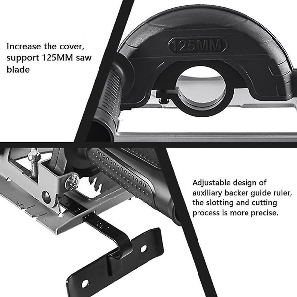 0-45 Angle Adjustable 0-40mm Cutting Depth Adjustment Positioning Bracket Angle Grinder Retrofit Cutting Machine Slotting Base For 100-125mm Angle Gri