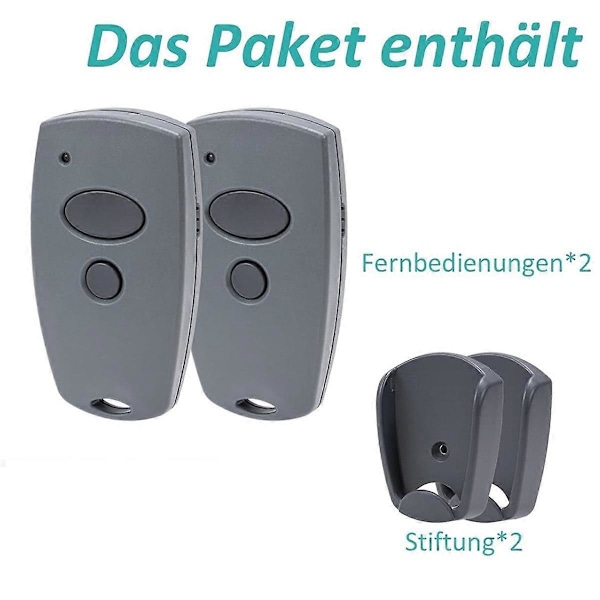 Garageportåbner, 2-pak Garageportfjernbetjening 868MHz til Digital 302, 304 Fjernbetjening
