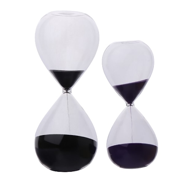 10/15/30/45 minuter Färgat glas Droplet Time Timer dekoration Black 30min