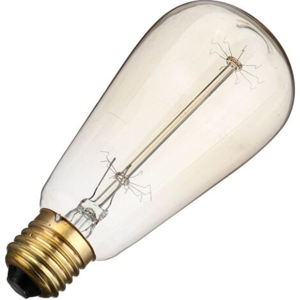 6x E27 60W Edison Glødepære 220V ST64 Retro 64mm x 140mm