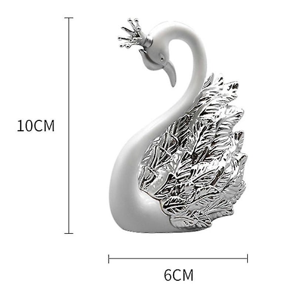 2 st svanprydnader figurer, bröllop juldekoration B