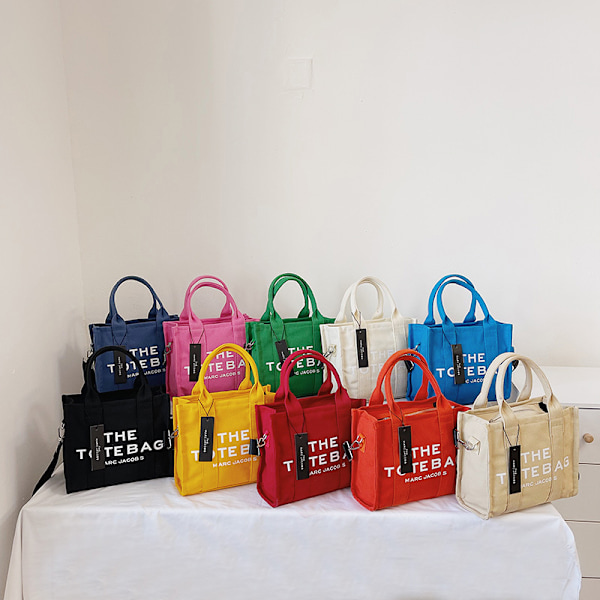 (khaki stor størrelse) Canvas tote bag med glidelås for kvinner