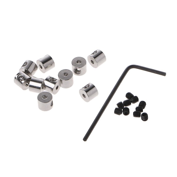10 st/set Pin Keeper Pin Backs Brosch Pin Låsstift Baksida med skiftnyckelverktyg