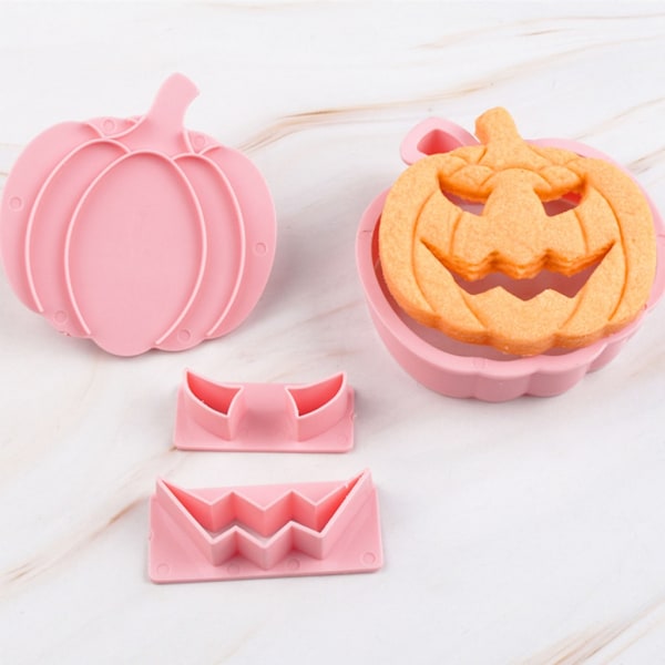 13 stk Halloween pumpa kjeksutskjærere kakestempler fondantform Plast kakeformer baketilbehør