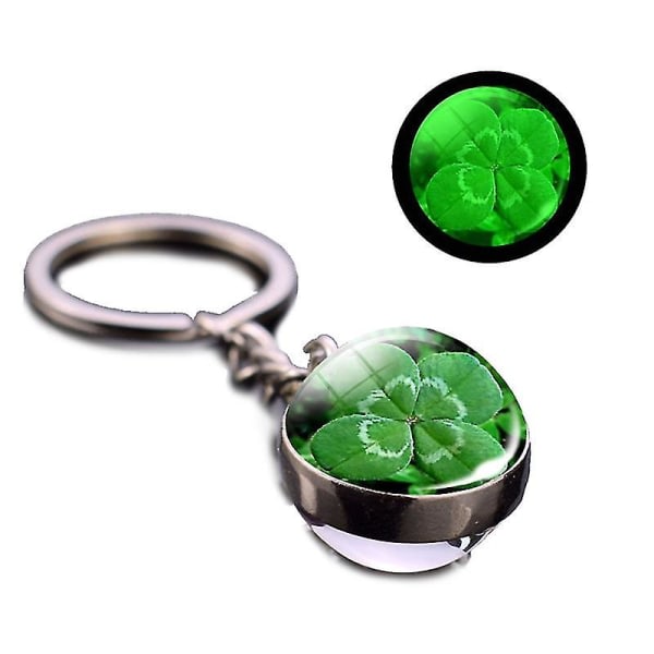 Lehdet Clover Pendant Nyckelring, Luminous Fortune Avaimenperä, Bilnyckelring (B)