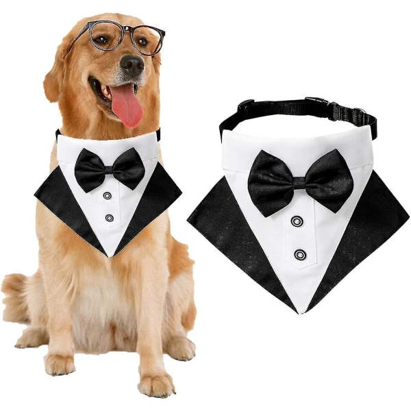 Formell Hundesmøkke Tuxedo Bandana Hundebryllup Bandana Hundehalsbånd Wi