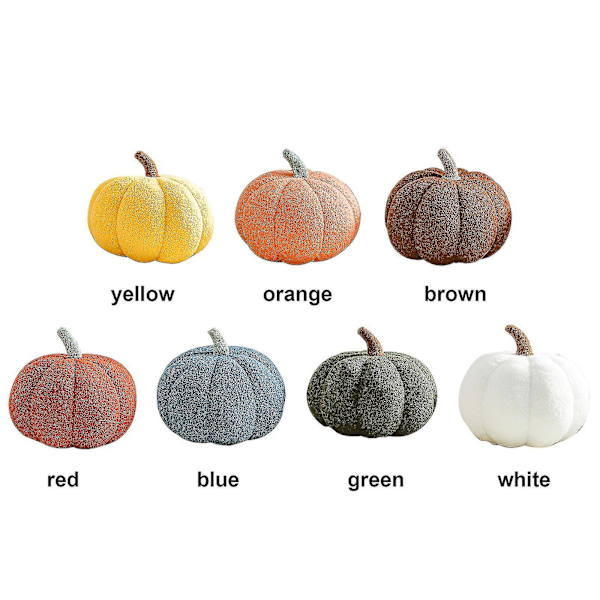 Halloween pumpa kudde dekoration, pumpa plysch kudde fleece fyllda pumpor dekoration orange orange 11.8*7.87in