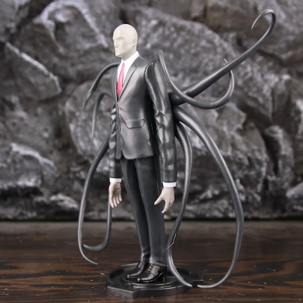 Slender Man 7\" figur Slenderman 18 cm figur Urban Legend Creepypasta Thriller SCP Foundation Skräckfiktion Anime Toys Doll