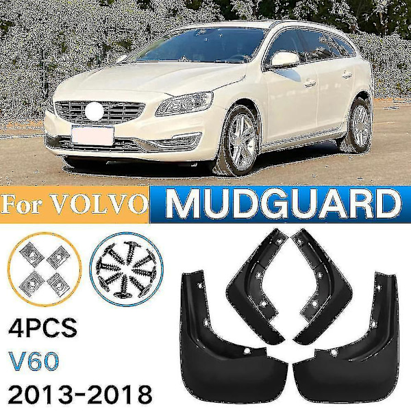 Stänkskydd för Volvo V60 2013-2018 Auto Stänkskydd Fram Bak Stänkskärm Stänkskydd Bil -gt