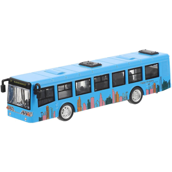 Simuloitu kaupunkibussimalli, joka vetää takaisin linja-autolelu autolelu ajoneuvolelu, yhteensopiva lasten sinisen kanssa