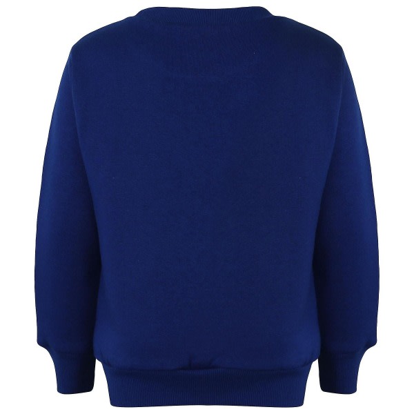 Barn Unisex Sweatshirt Set f?r enkel tr?ningsall Royal Blue 7-8 vuotta