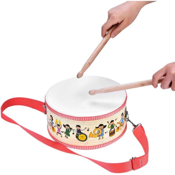 Trumset i trä / Musikinstrument för barn med färgglada