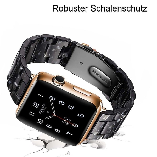 Rem kompatibel med Apple Watch Band 42mm/44mm Series 5/4/3/2/1, slank resin armbåndserstatning klokkeremtilbehør
