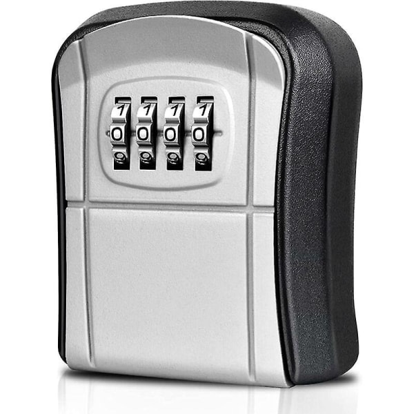 Väggmontert sikkerhetsnyckellåda Minisikker utendørsnyckellåda med 4-siffrig kode Återställbar vanntät väska -