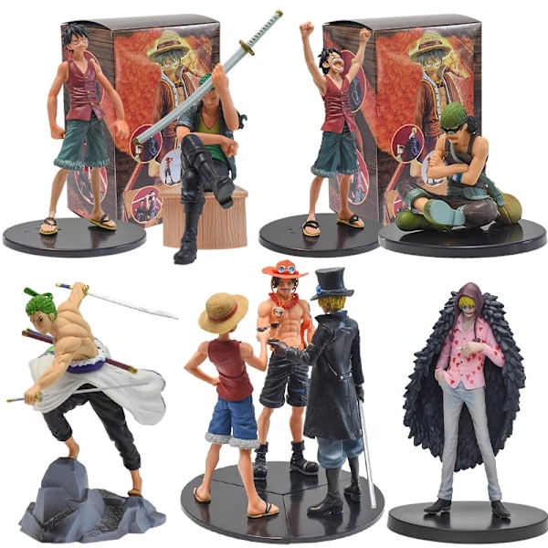 One Piece Anime Figur Monkey·D·Luffy Nami Sanji Zoro Robin Boa Hancock PVC Actionfigur Statyett Samlarobjekt Julklappsleksak