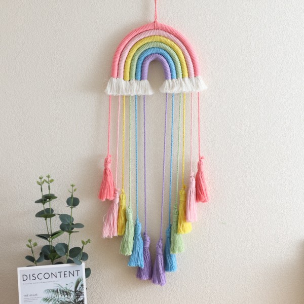 Stickad drömfångare Rainbow Tassel Creative Charm