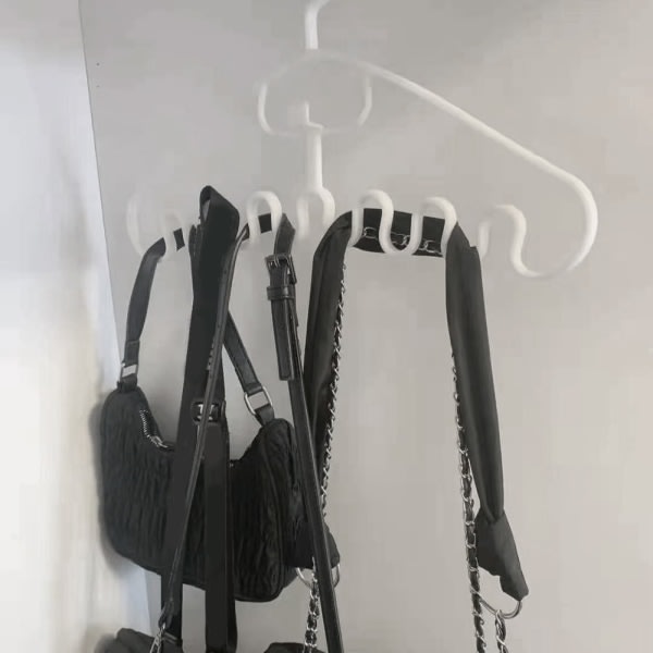 Creative Wavy Hanger Multipurpose Heavy Duty Underkläder Förvaringsställ Vit