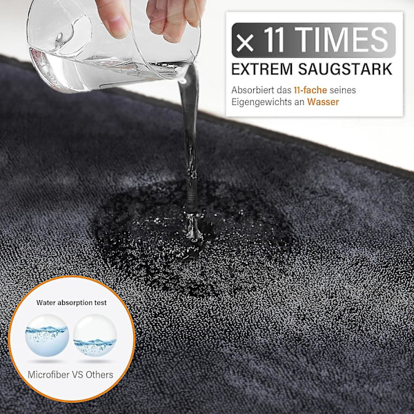 Db brusekabine klud til vandfjernelse i brusebad og badekar, skinnende bad Xxl tørreklud, hurtigtørrende tørreklud 2 stk. 2Pcs 40 x 40 cm