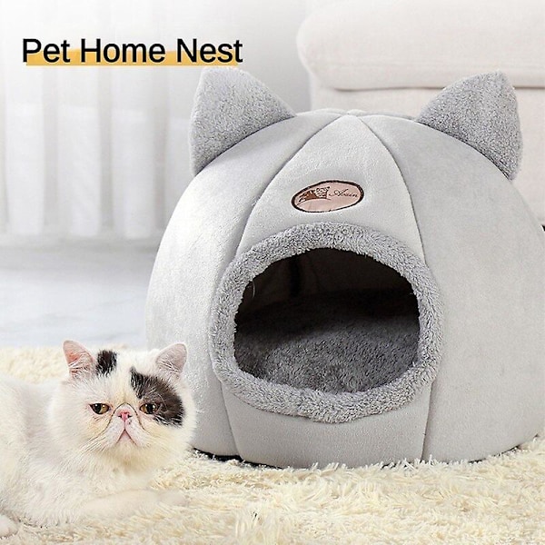 Uusi syvä uni mukavuus talvella kissan sänky Iittle matto kori pieni koiranpesä tuotteet lemmikkieläinten teltta mukava luola pesä sisätiloissa Cama Gato kissakalusteet L 36x36x38cm