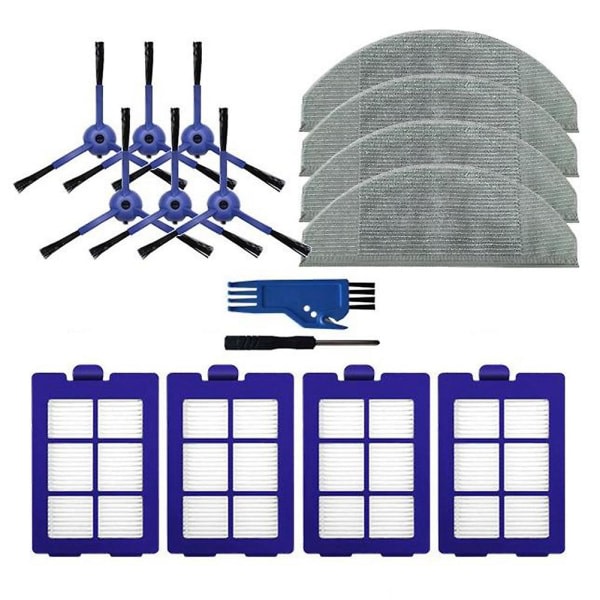 Reservedeler for Robovac X8 Hybrid støvsuger - Hoved-/Sidebørste, Moppklut, HEPA-filter, Filt