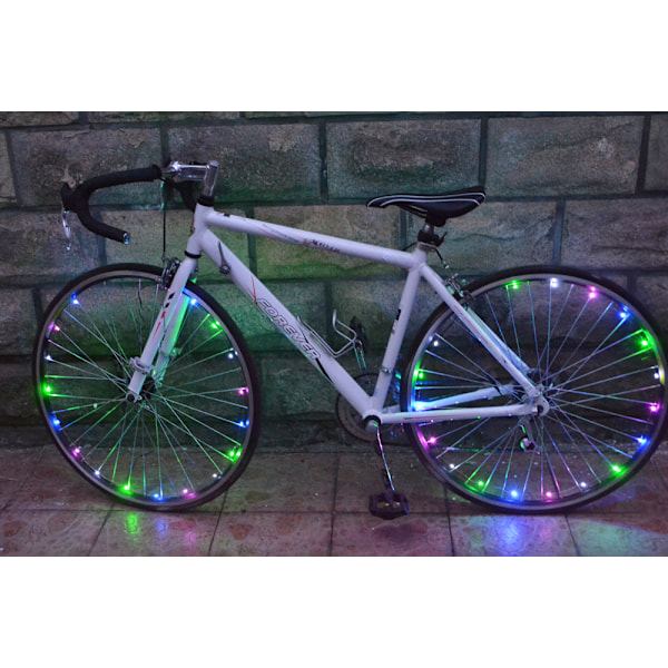 Alla sju färger 1-pack däck LED cykelhjul lampor bli mer bri