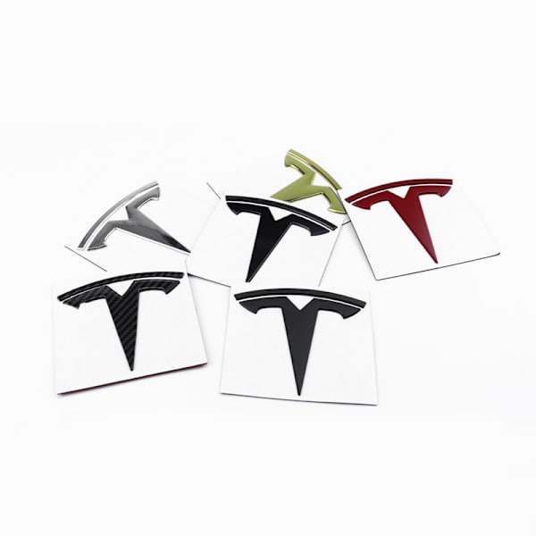 Sopii Tesla malli 3 konepellon logo mallit x y metalli auto logo korvaus takalogo etu- ja takalogo (hiilikuitu)