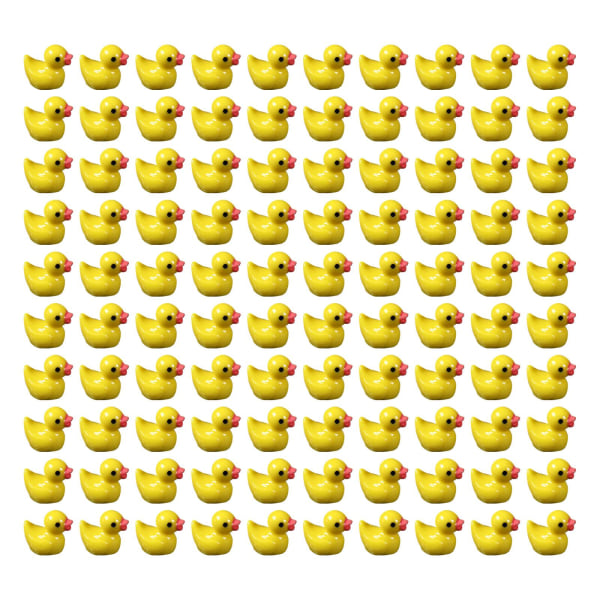 100/200 gule mini gummiænder 200pcs yellow 200pcs