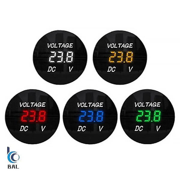 DC 12V-24V LED-panel Digital Voltmeter Voltmätare Display Voltmeter Motorcykel Bil--