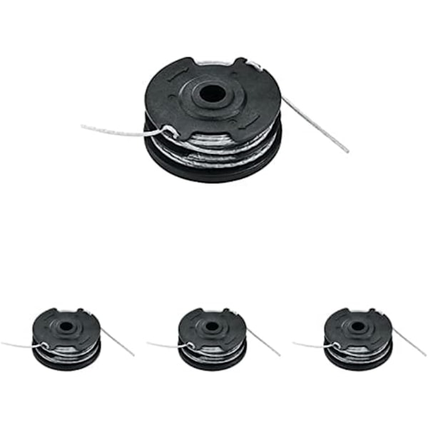 4-pakning - Kompatibel med Bosch F016800351 Refill og integrert trådspole 6 m lang Ø 1,6 mm linetykkelse for trimmere