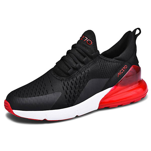 Herr Air Sport Løbesko Åndbare Sneakers Max 270 SortRød SortRød BlackRed BlackRed 47