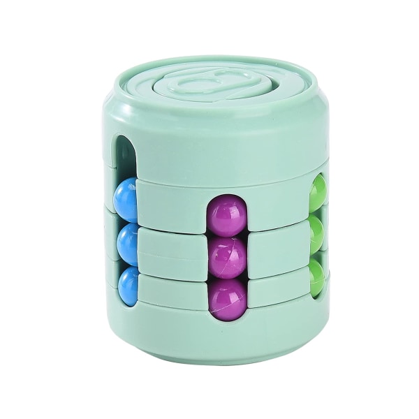Roterende Magic Bean Cube Spinner Fidget Toy, Rotating Bean Fidget Toy ABS Magic Bean Puslespil Legetøj Gave til familievenner (grøn)