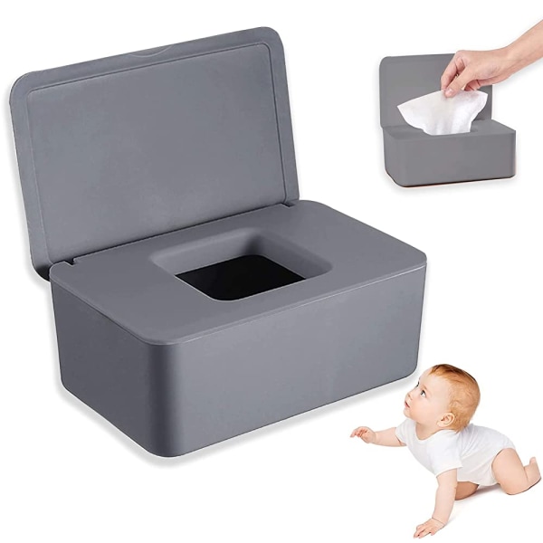 Vådservietter Box Vådservietter Opbevaringsboks Våd Toiletpapir Box Våd Toiletpapir Dispenser Baby Box, Ilægning af papir Vådservietter kan bruges Baby, Hvid Grøn