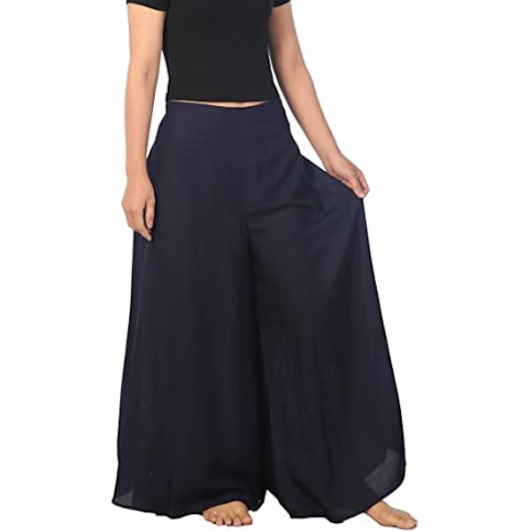Kvinners brede ben Boho Harem Yoga Bukser, Svart