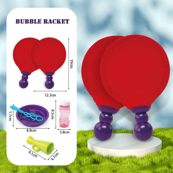 Bubbles Ball Racket Leksaker Forældre-barn Interaktiv Bubbles Ball Bat for Parker B