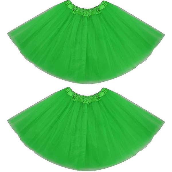 Tutu-kjole Elastisk dame Teenager Voksen Tutu 80'er Tutu-kostume 2-pak