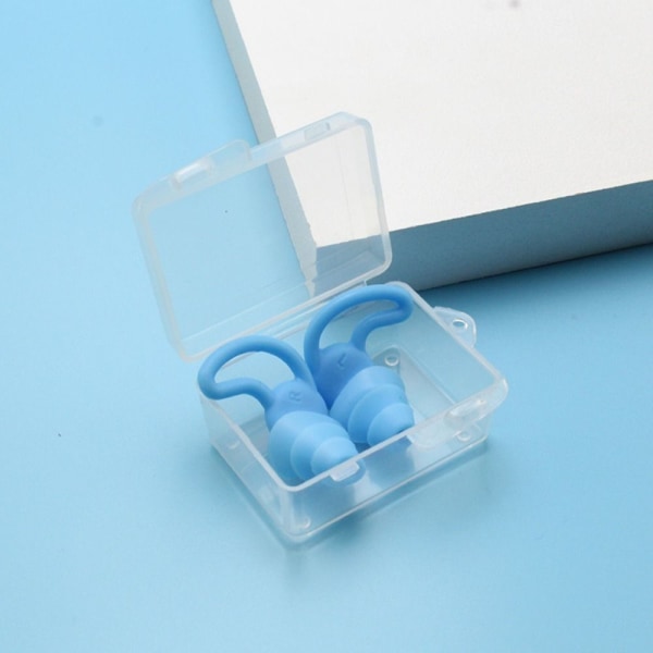 Öronproppar i silikon Ljudisolerande hörselskydd BLÅ Blue